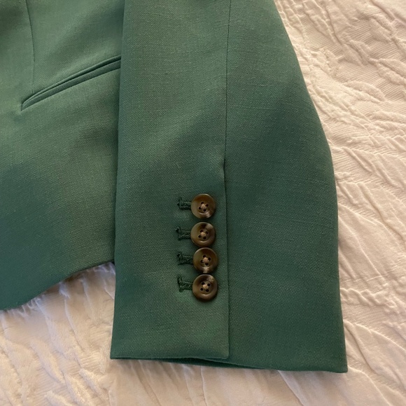 NWT Ann Taylor Green Jacket Blazer Fully Lined Size 10 - Picture 2 of 5
